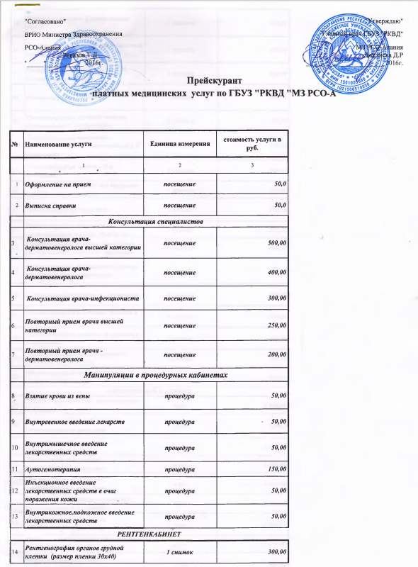 прейскурант платных услуг, прейскурант медицинских услуг, прейскурант платных мед услуг, перечень платных медицинских услуг